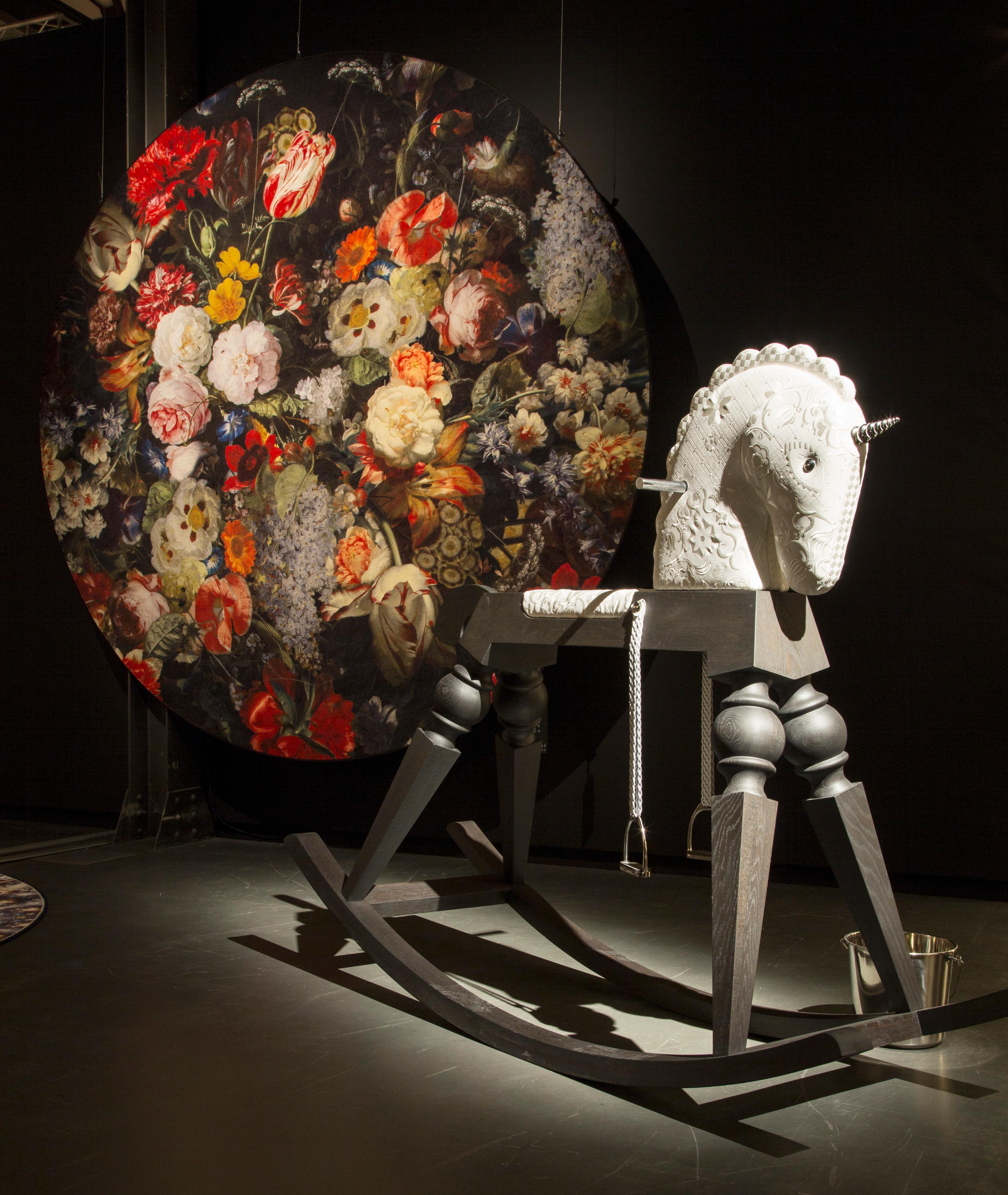 Großer runder Eden Queen Teppich aus Wolle von Marcel Wanders Studio, Moooi im Zustand „Neu“ im Angebot in Brooklyn, NY
