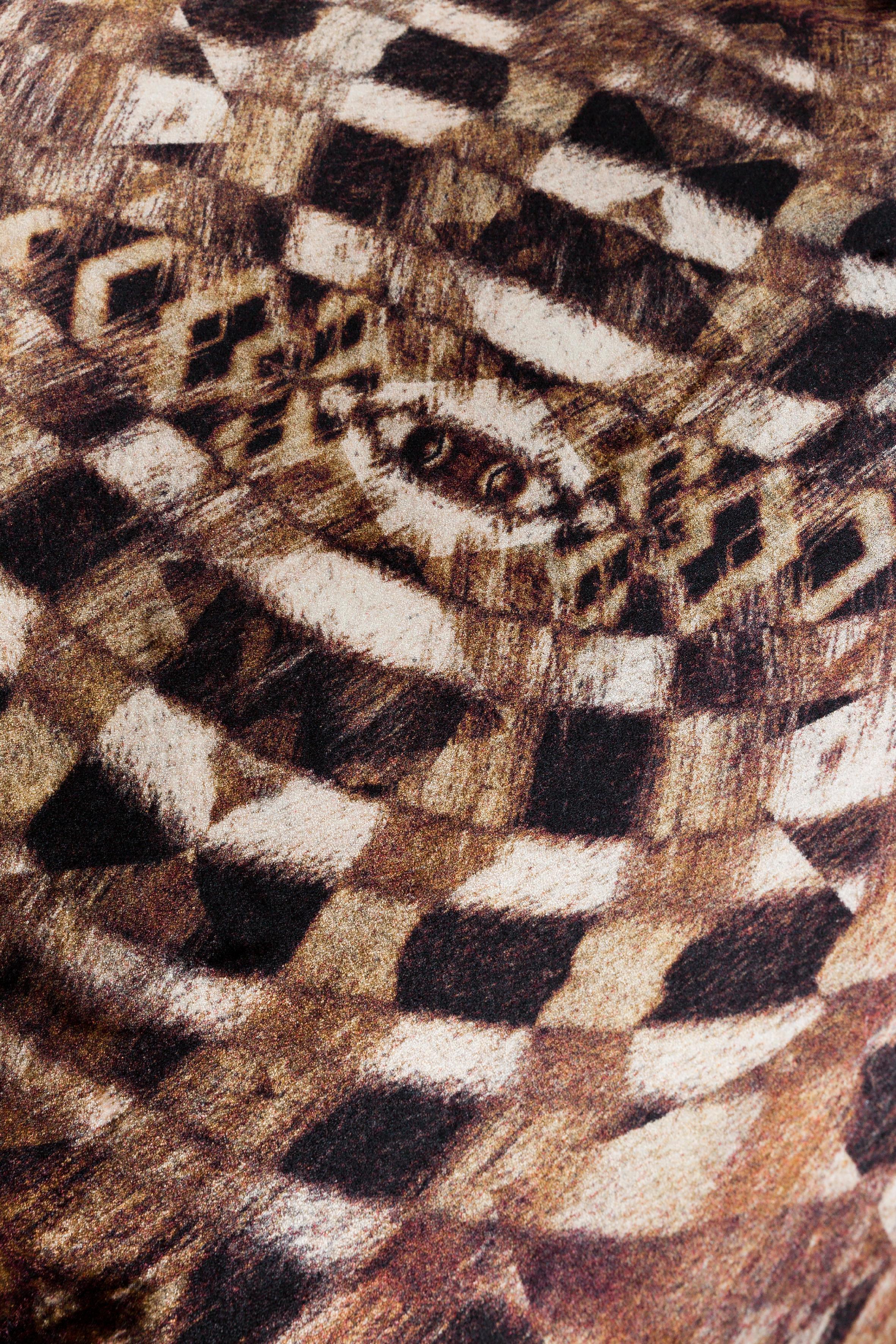 Moooi large extinct animals aristo quagga rug in low pile polyamide.

