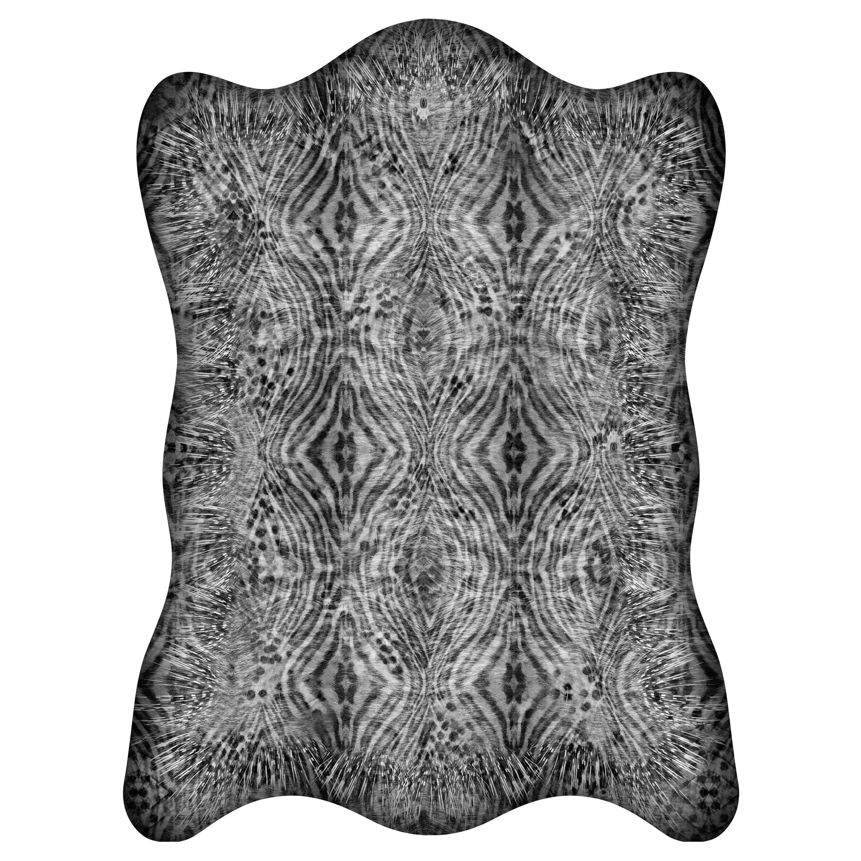 Großer gewundener Teppich aus Wolle mit Tiermotiven von Moooi