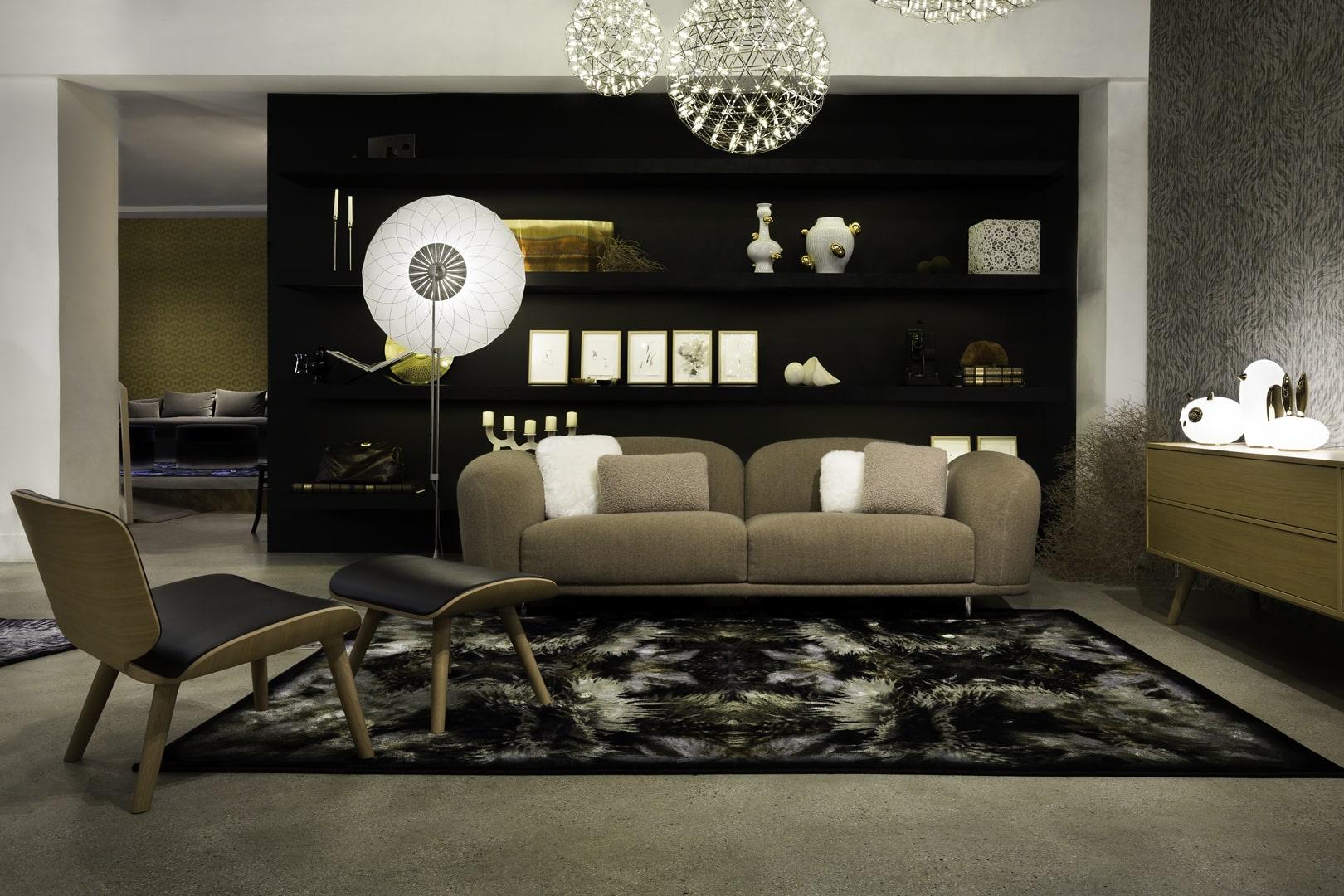 Néerlandais Grand tapis Moooi à poils longs en polyamide avec motif d'animaux disparus en vente