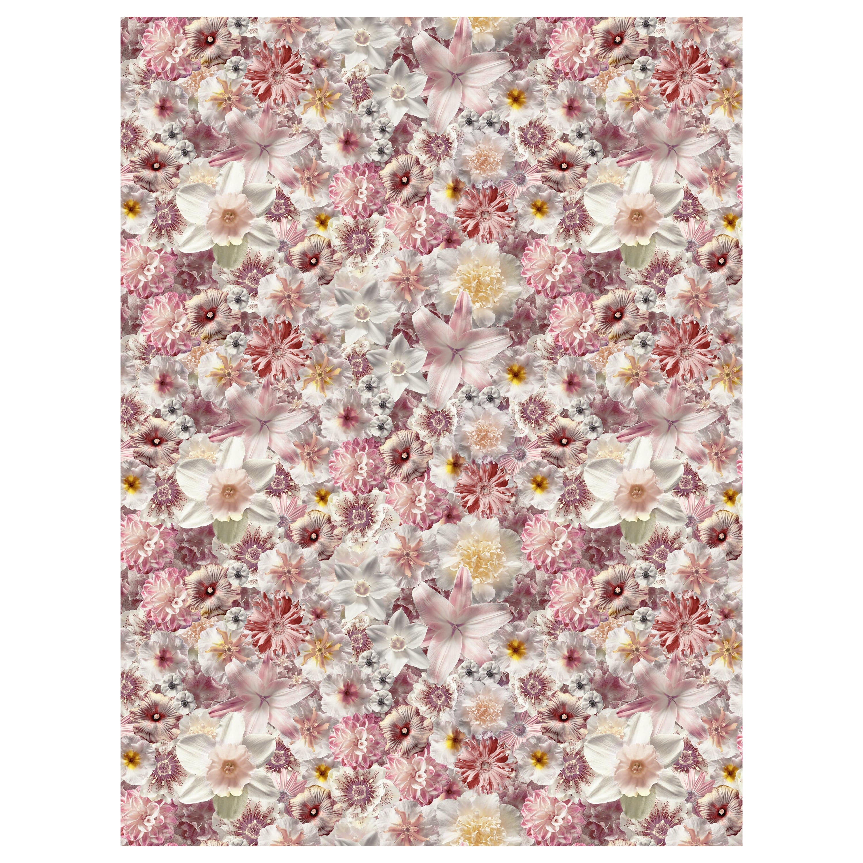Grand tapis rectangulaire Flowergarden Day de Moooi en polyamide à poils bas