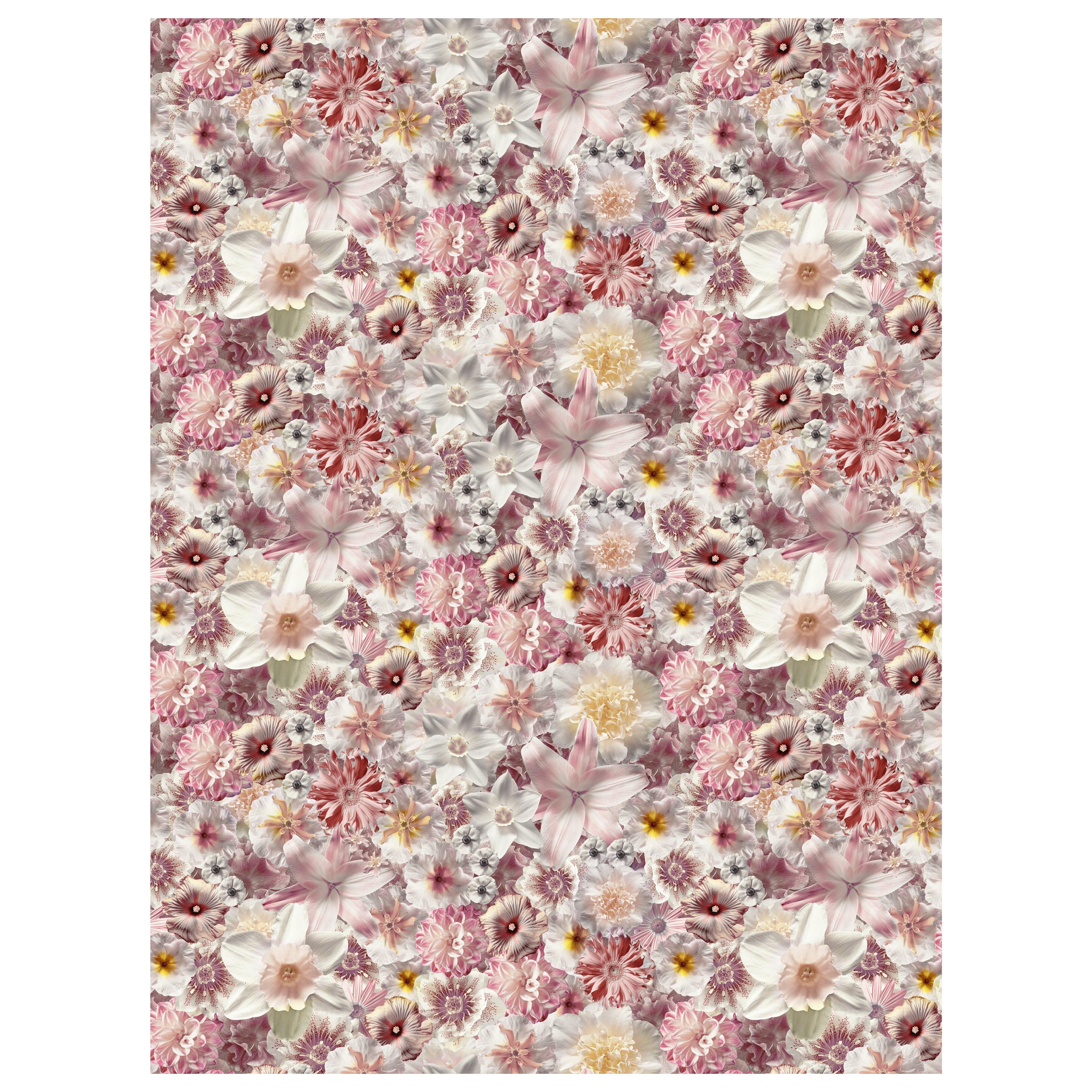 Grand tapis rectangulaire Moooi Flowergarden Day en laine avec finition à ourlet Blind