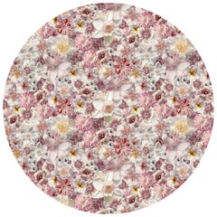 Grand tapis rond Moooi Flowergarden Day en polyamide à poils bas