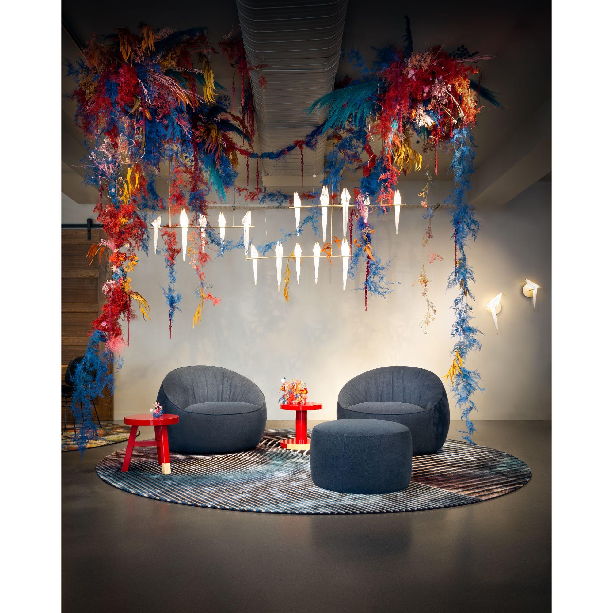 Moooi Large Fluid Oil Round Rug in Soft Yarn Polyamide by Rive Roshan For Sale 1