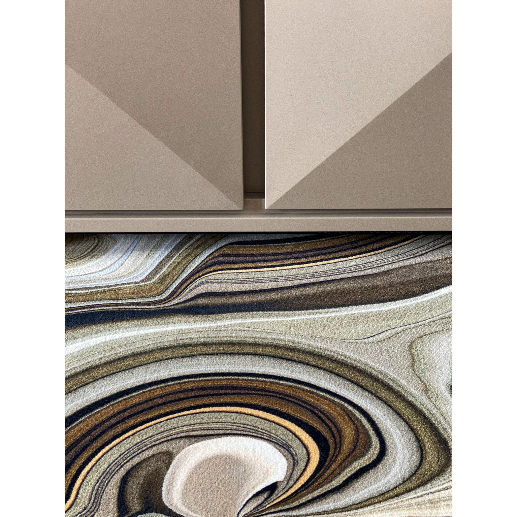 Großer, rechteckiger Marmorteppich in Flüssigkeitsschichten aus weichem Polyamide, Claire Vos, von Moooi (Niederländisch) im Angebot