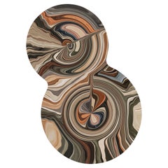 Tapis organique Moooi à grandes couches de galets à couches liquides en polyamide souple, Claire Vos