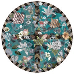 Grand tapis Moooi aigue-marine de Malmaison en laine par Christian Lacroix Maison