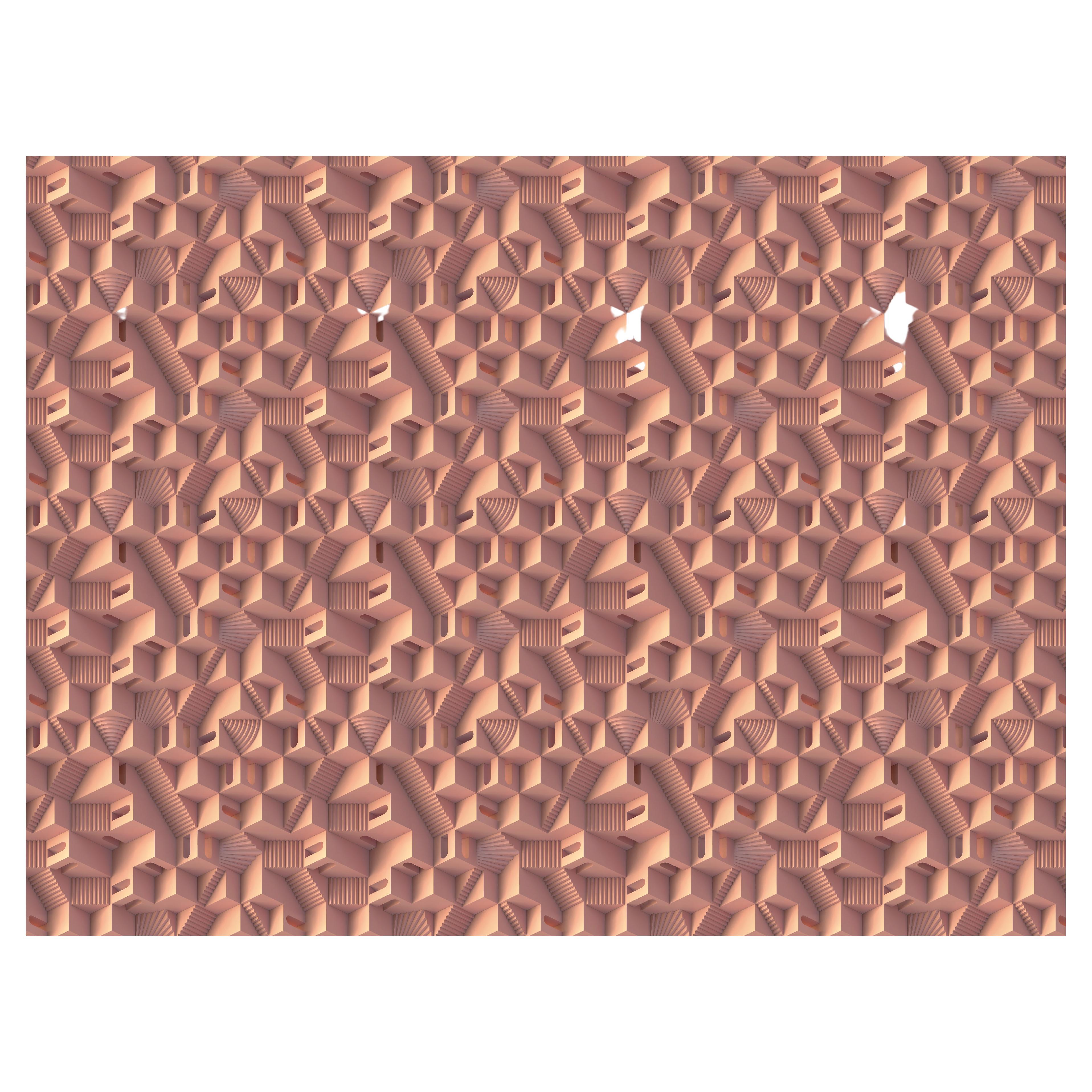 Großer, rechteckiger Miami-Maze-Teppich aus Polyamide mit niedrigem Flor von Moooi