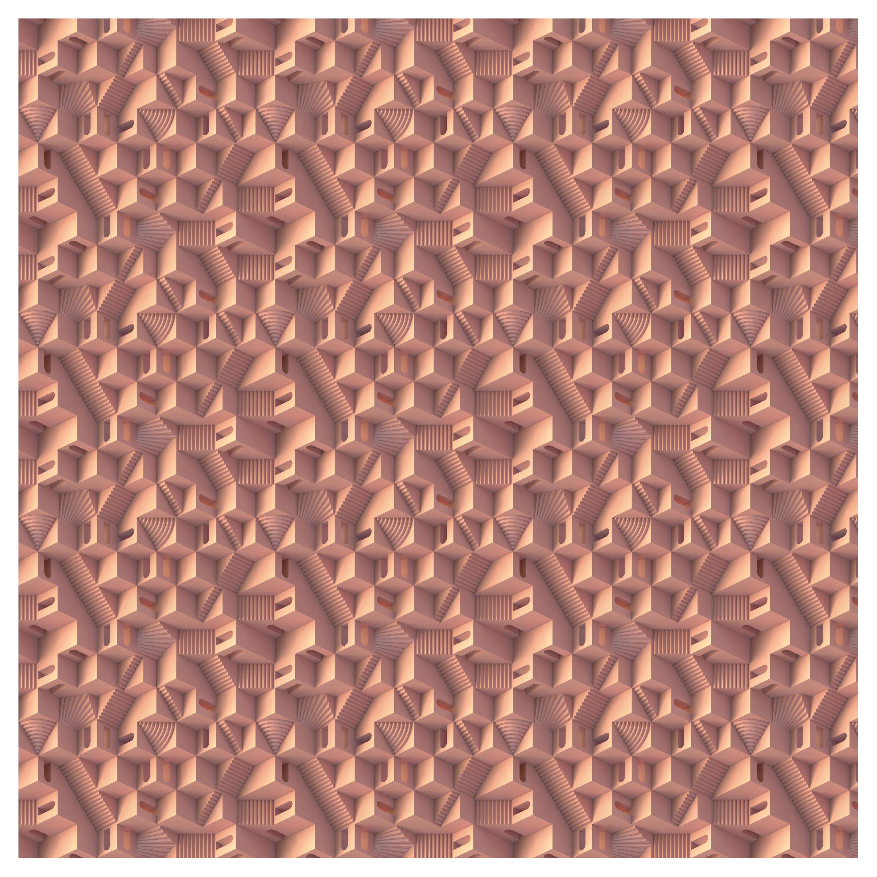 Moooi Großer quadratischer Maze Miami Quadratischer Teppich in weichem Garn Polyamide von Note