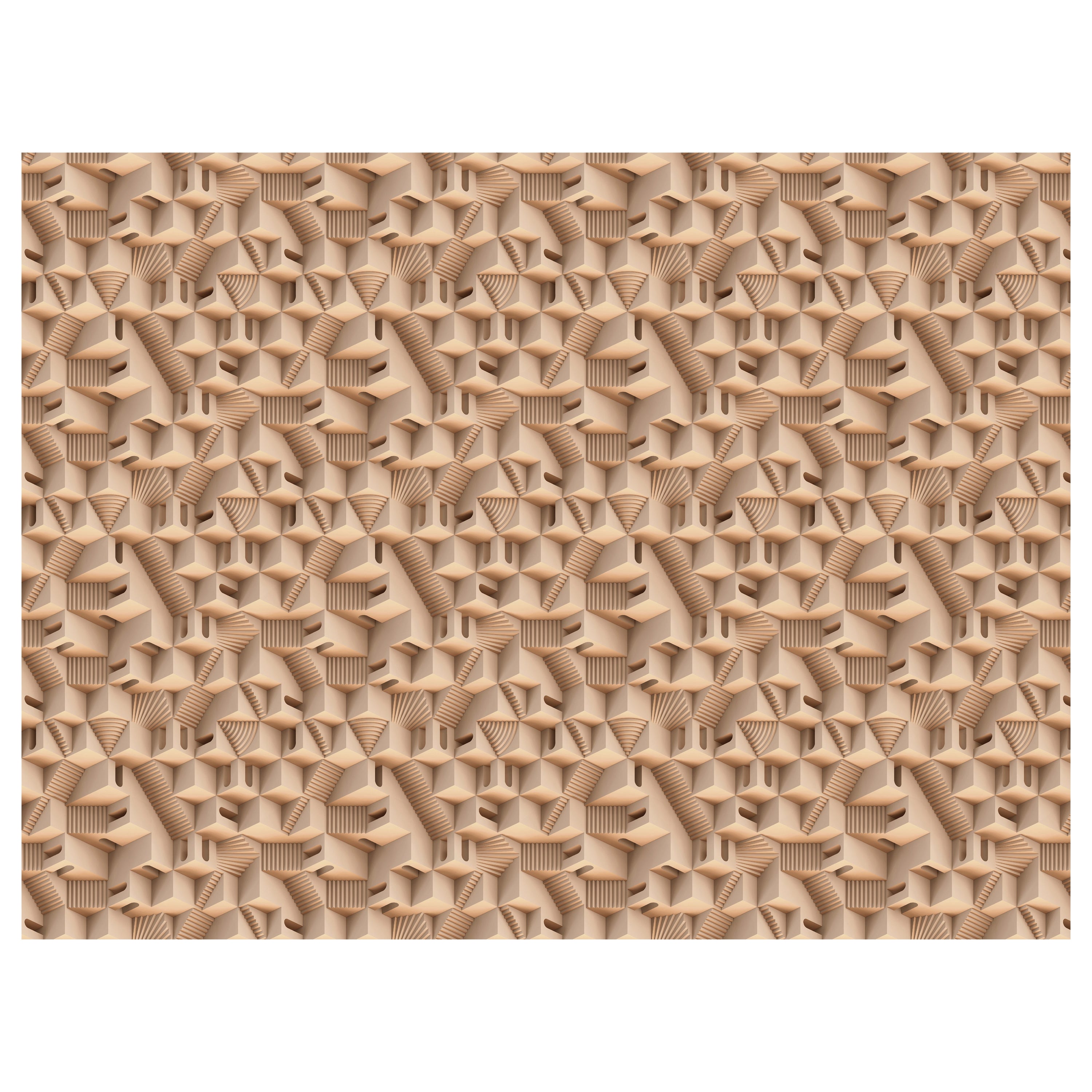 Moooi Large Maze Puglia Rectangle Rug in Soft Yarn Polyamide by Note
