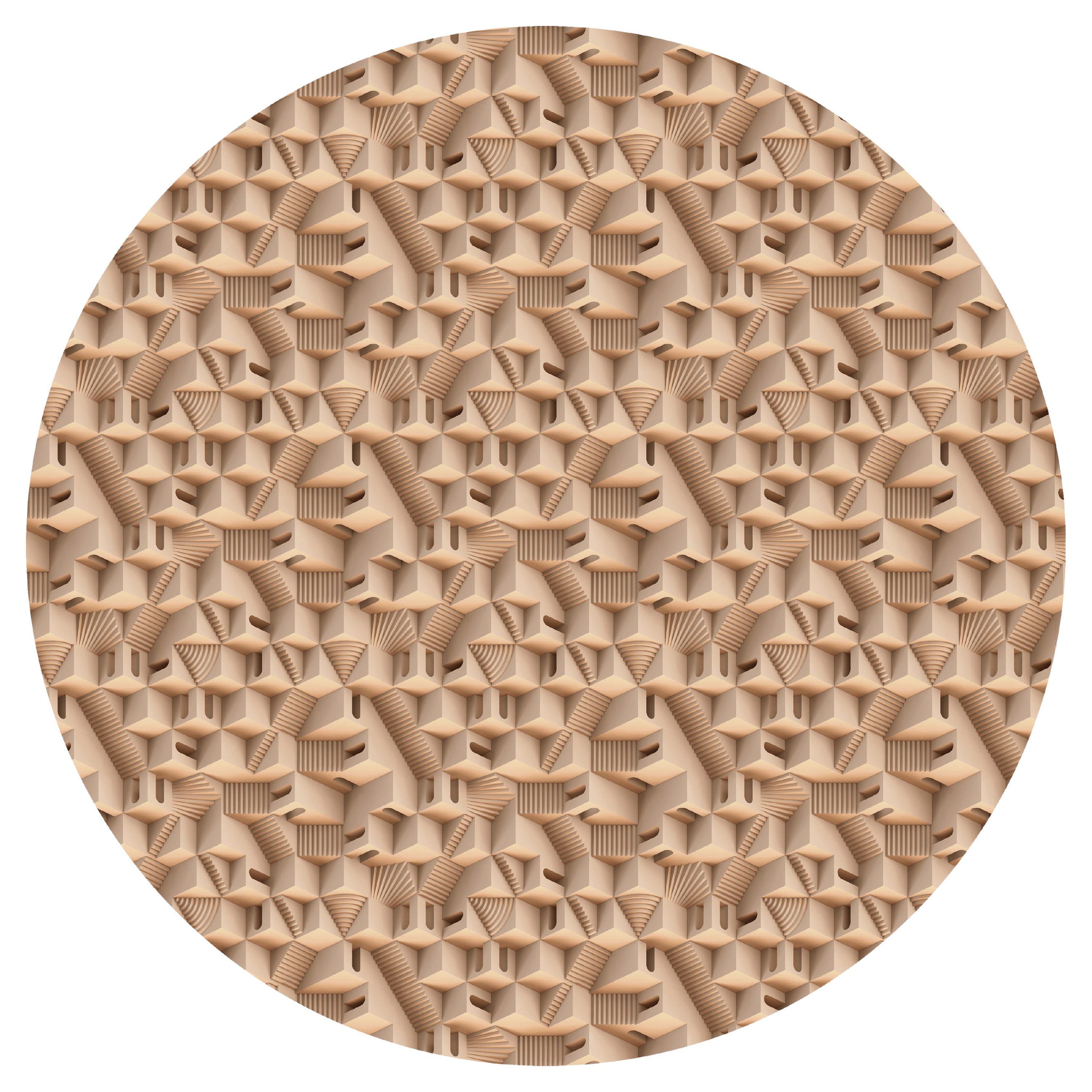 Großer runder Maze Puglia-Teppich aus weichem Polyamide von Moooi by Note