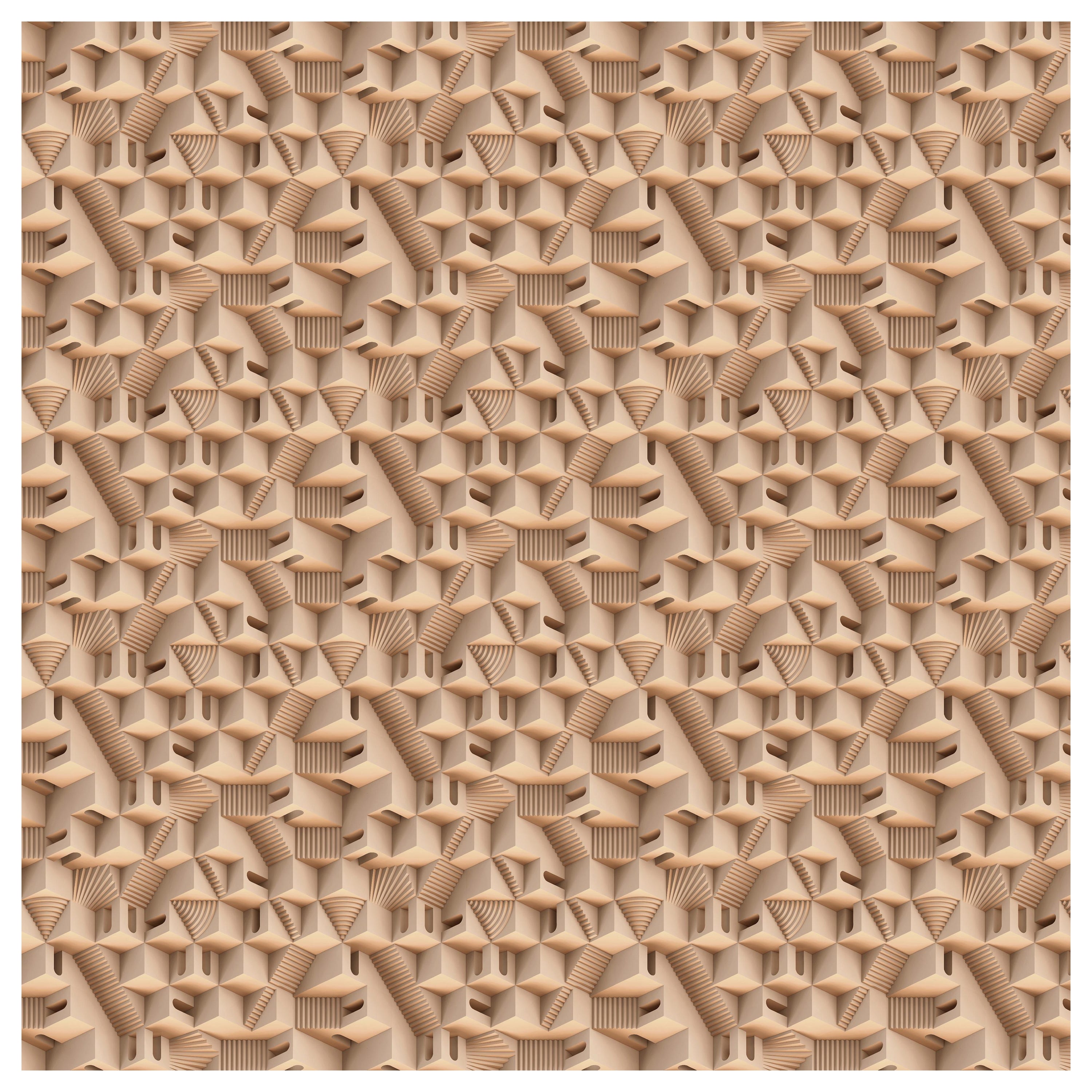 Grand tapis carré Maze Puglia en polyamide à poils bas Moooi par Note
