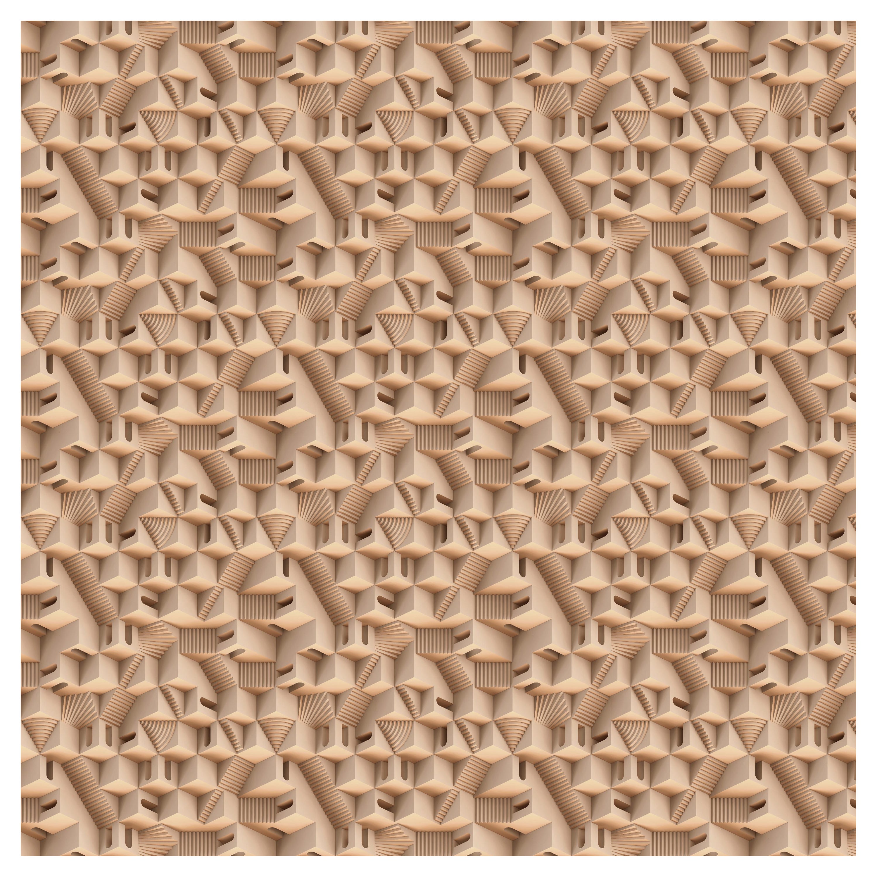 Grand tapis carré Maze Puglia en polyamide souple de Moooi