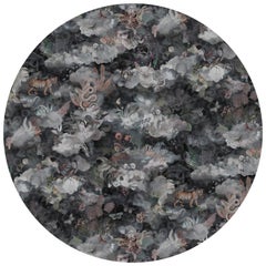 Moooi Large Memento Medley Dusk Round Rug in Low Pile Polyamide
