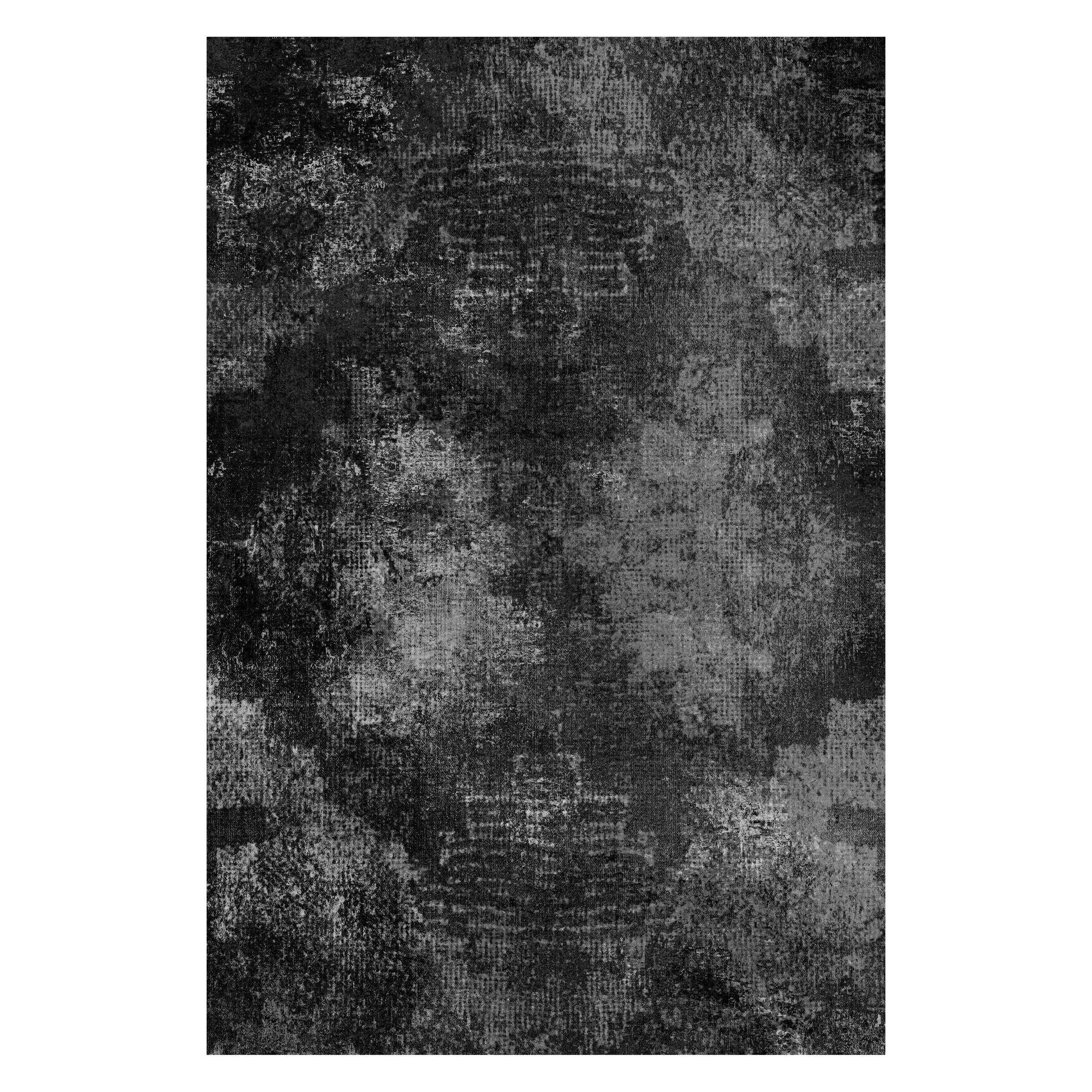 Moooi - Grand tapis rectangulaire Erosion Moon de la collection Quiet, en polyamide au fil souple