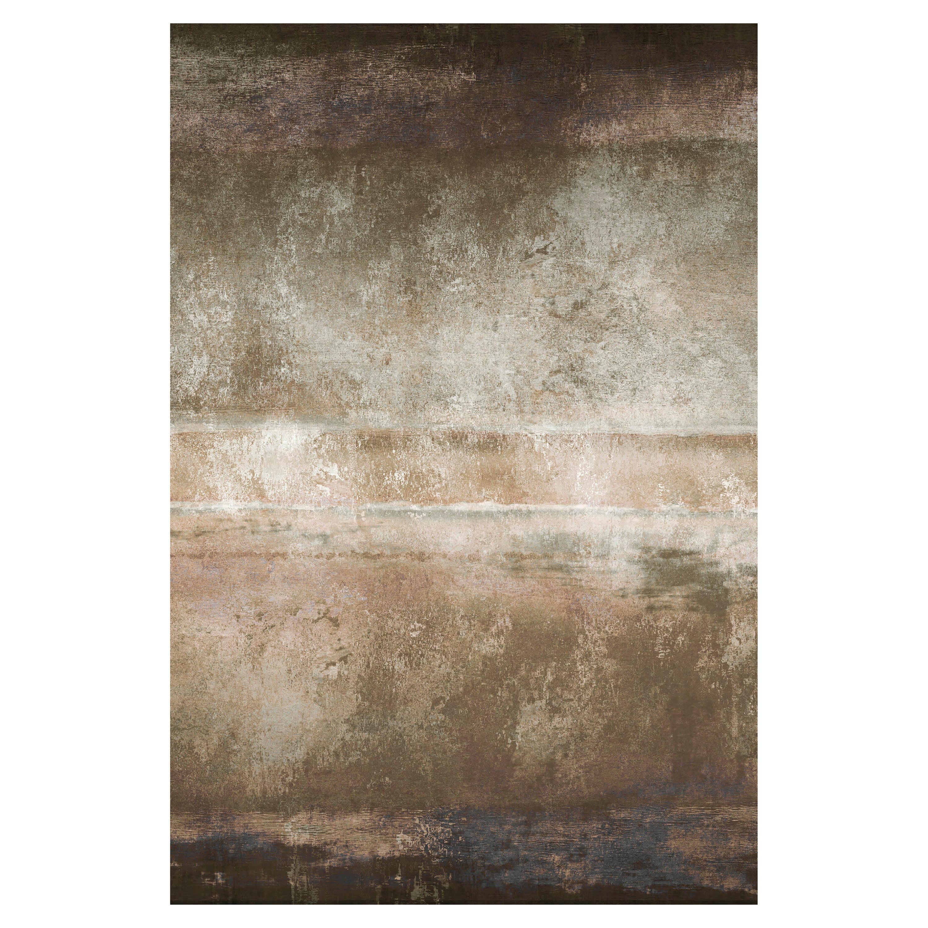 Moooi - Grand tapis rectangulaire Morning Clay de la collection Quiet en laine