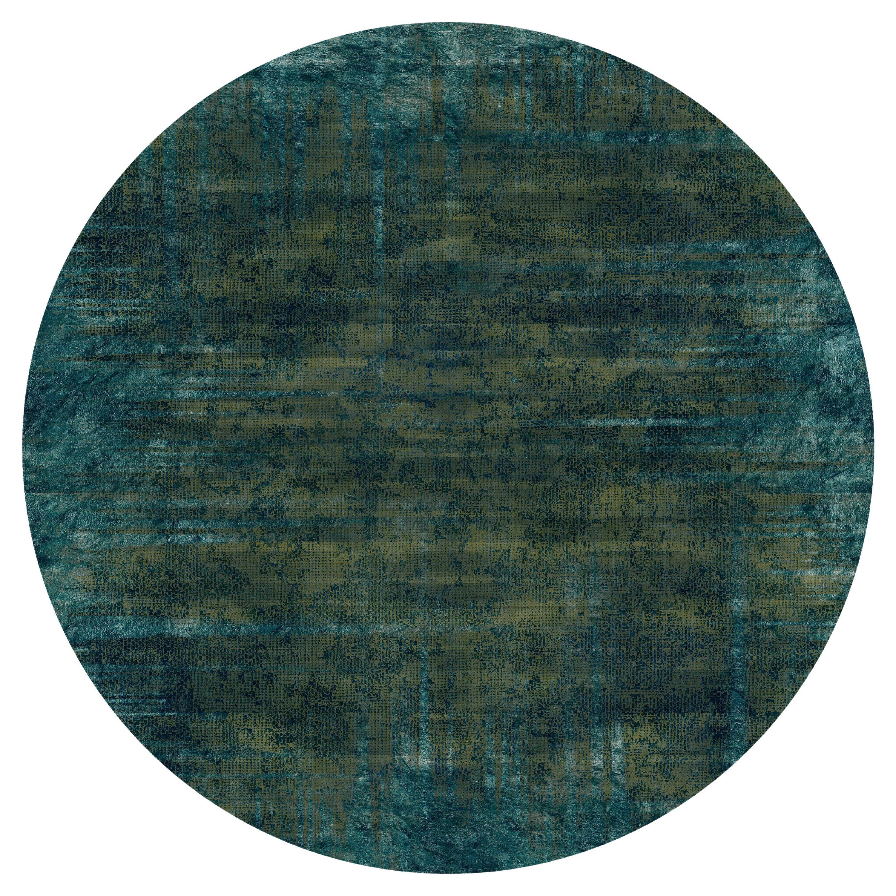 Tappeto rotondo Moooi Large Quiet Collection Patina Moss in lana