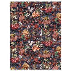 Moooi - Grand tapis rectangulaire Rendezvous Tokyo bleu indigo en polyamide à poils bas