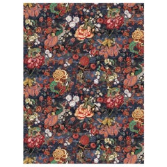 Moooi - Grand tapis rectangulaire Rendezvous Tokyo bleu indigo en polyamide à fil souple