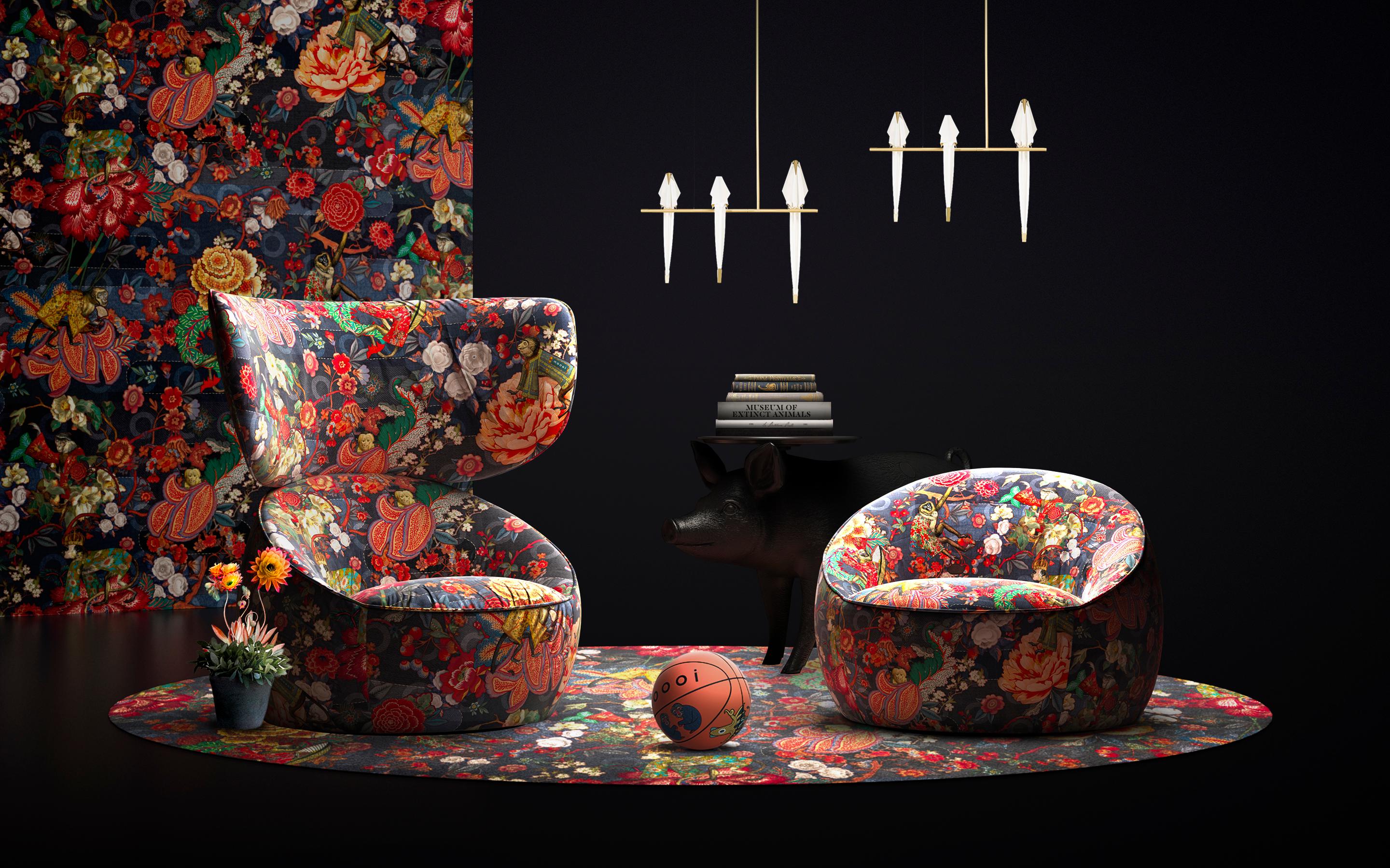 Moooi großer Rendezvous Tokyo blau Indigo runder Teppich aus weichem Garn Polyamid

