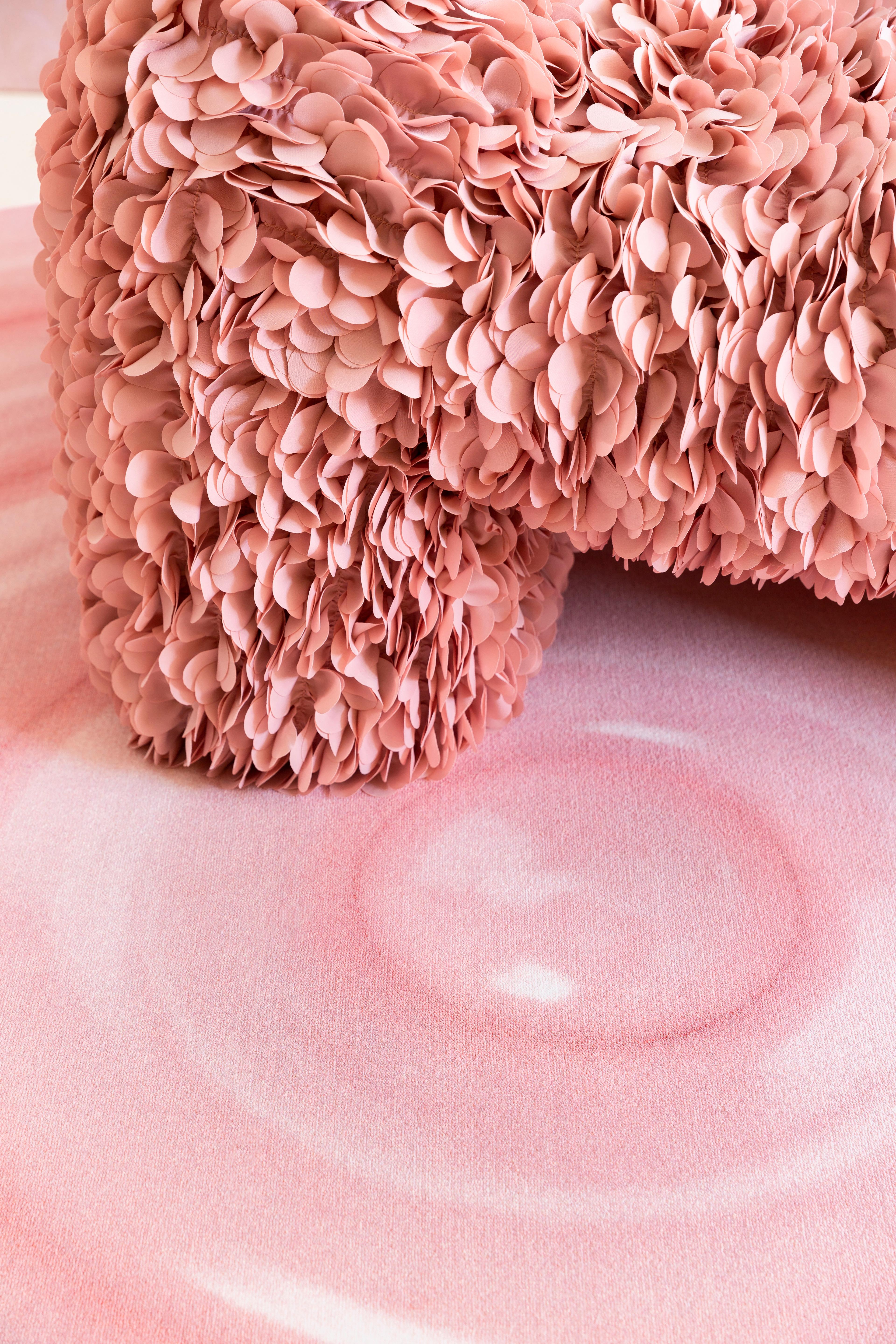 Großer Ripples-Teppich in Rosa mit Wolle von Andrés Reisinger, Moooi im Angebot 2