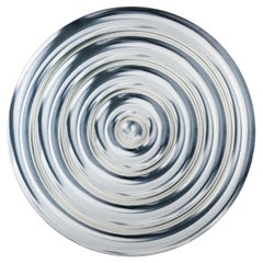 Tapis Moooi Large Ripples en argent avec polyamide à poils bas d'Andrés Reisinger