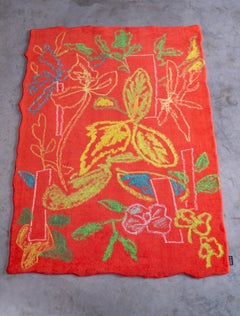 Tappeto Moooi Large Sprouts Scarlet in lana con orlo cieco di Kiki van Eijk