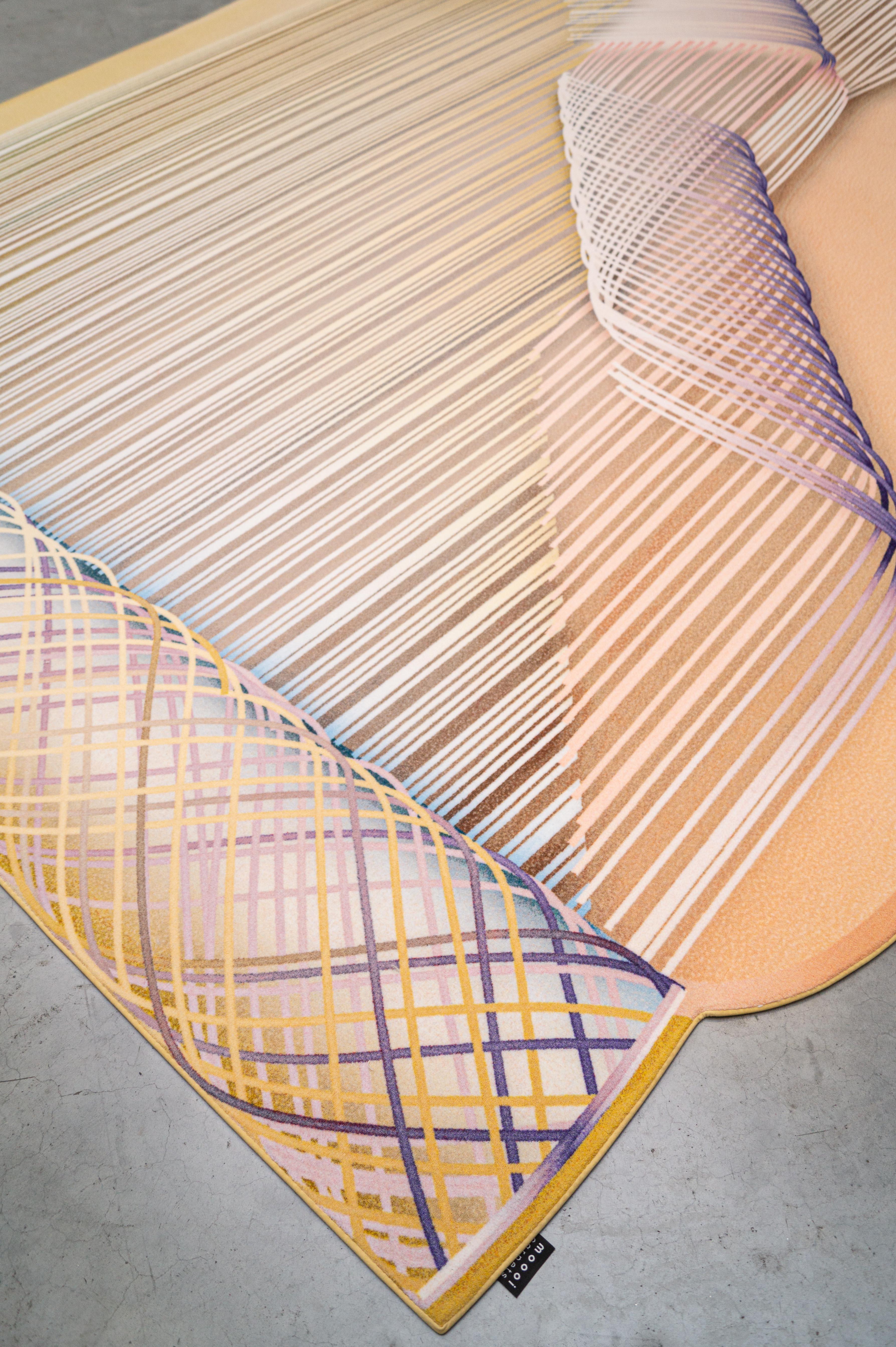 Großer unRolliger Sommerteppich aus weichem Polyamide von Claire Vos, Moooi (21. Jahrhundert und zeitgenössisch) im Angebot