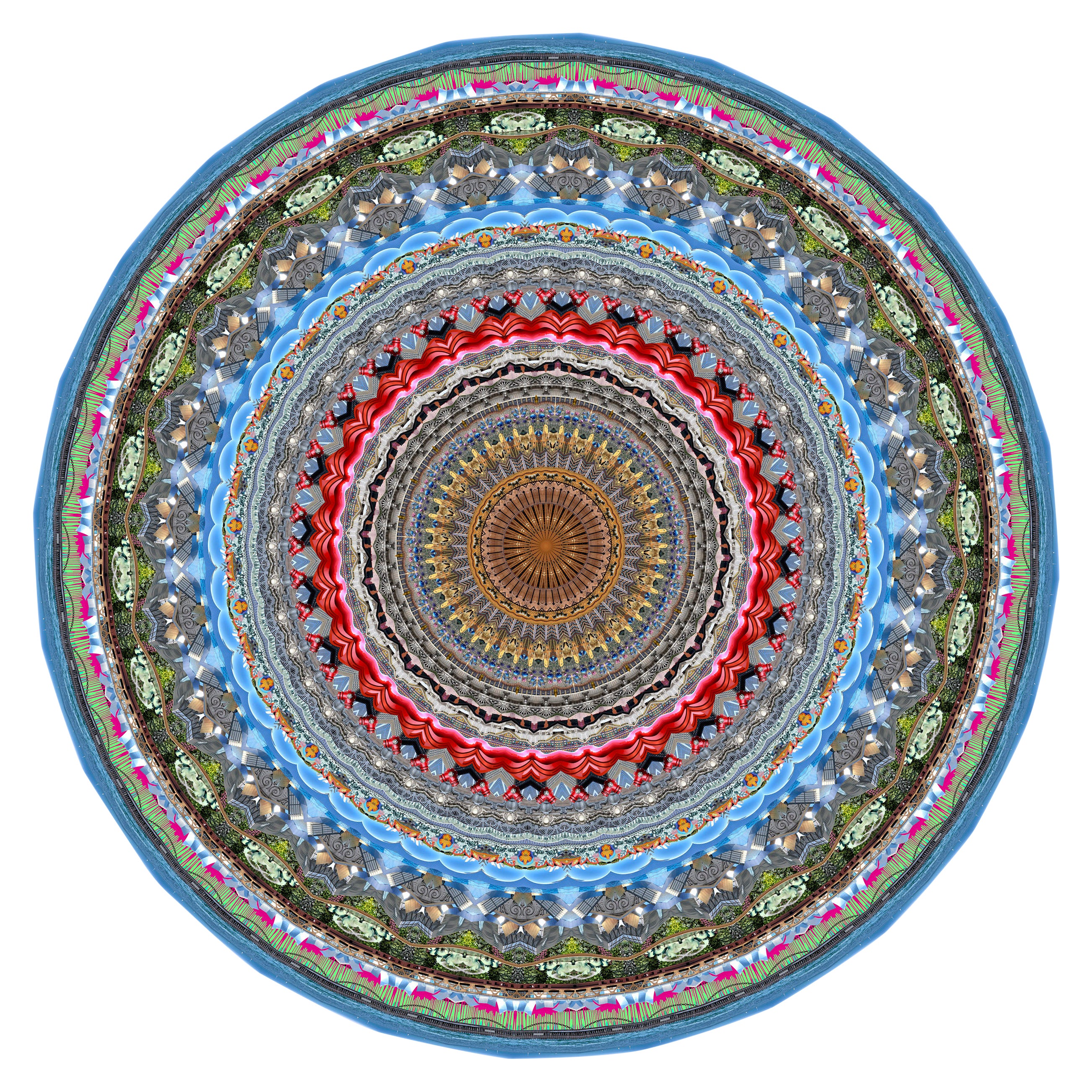 Großer Urban Mandala Chicago Teppich aus weichem Polyamide von Neal Peterson, Moooi
