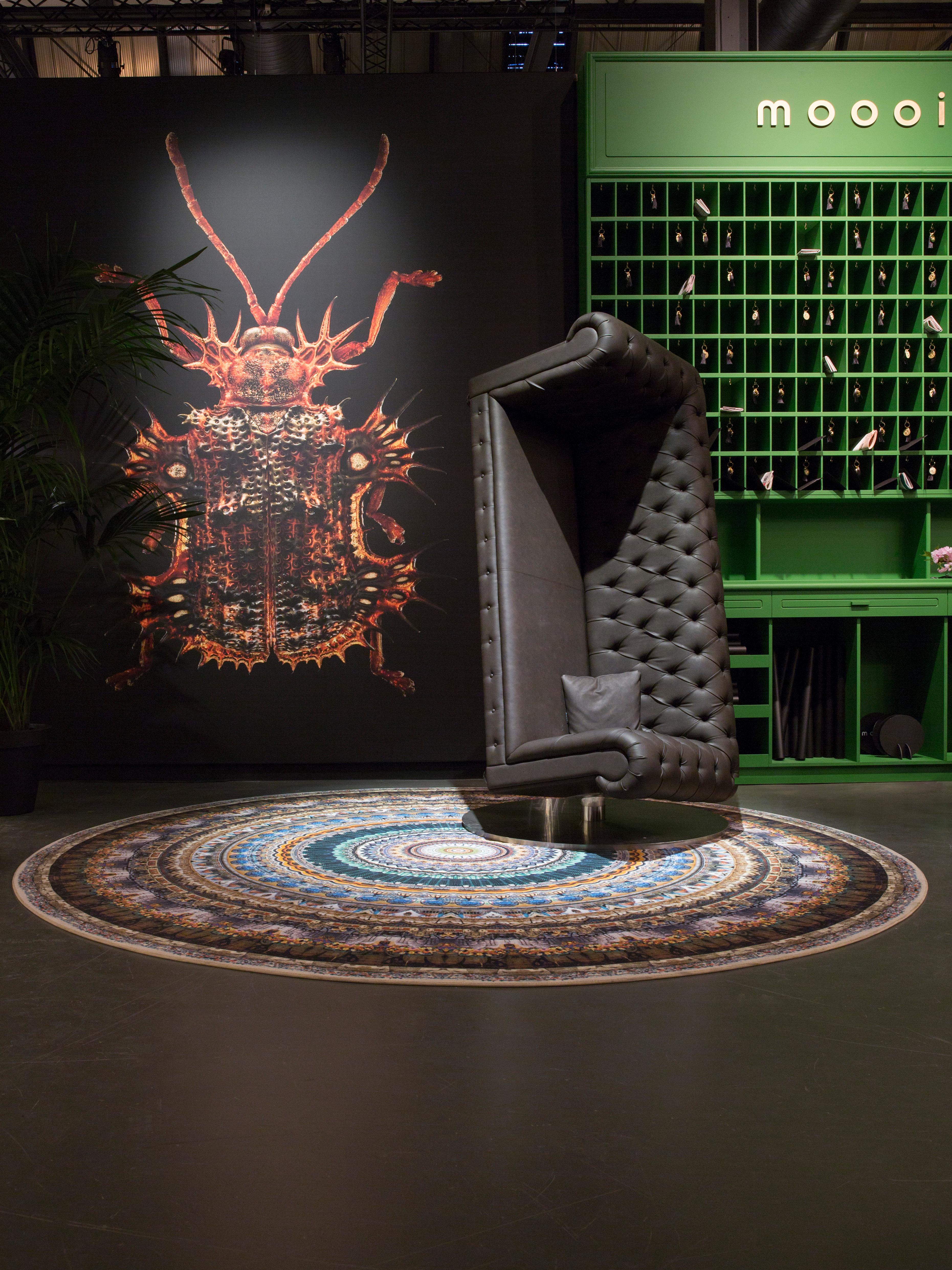 Dutch Moooi Large Urban Mandala Mexico Rug in Soft Yarn Polyamide by Neal Peterson For Sale