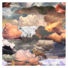 Grand tapis carré Moooi Walking on Clouds Dusk en polyamide de tissu souple à l'avant