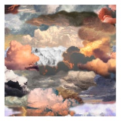 Moooi - Grand tapis carré Walking on Clouds Dusk en laine à l'avant