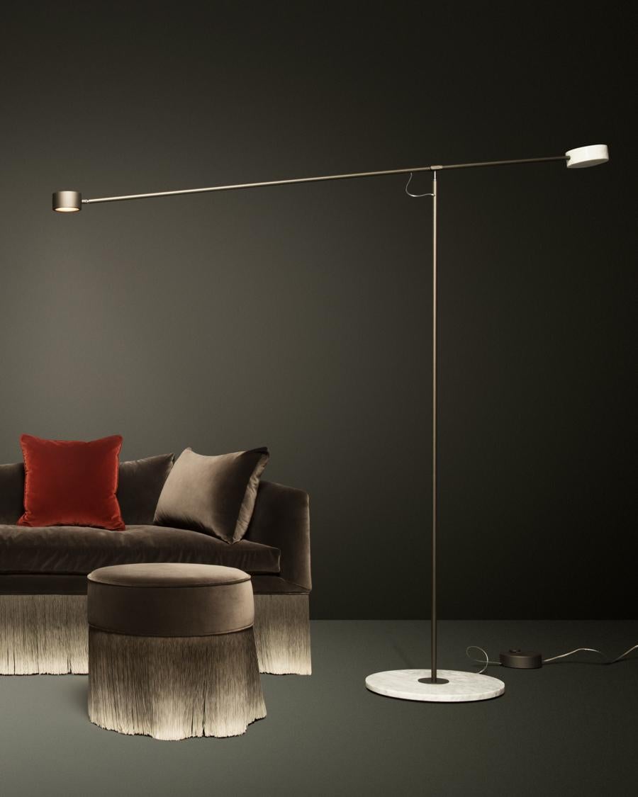 Modern Moooi LED T-Lamp with Steel Frame & Marble Base by Marcel Wanders Studio For Sale