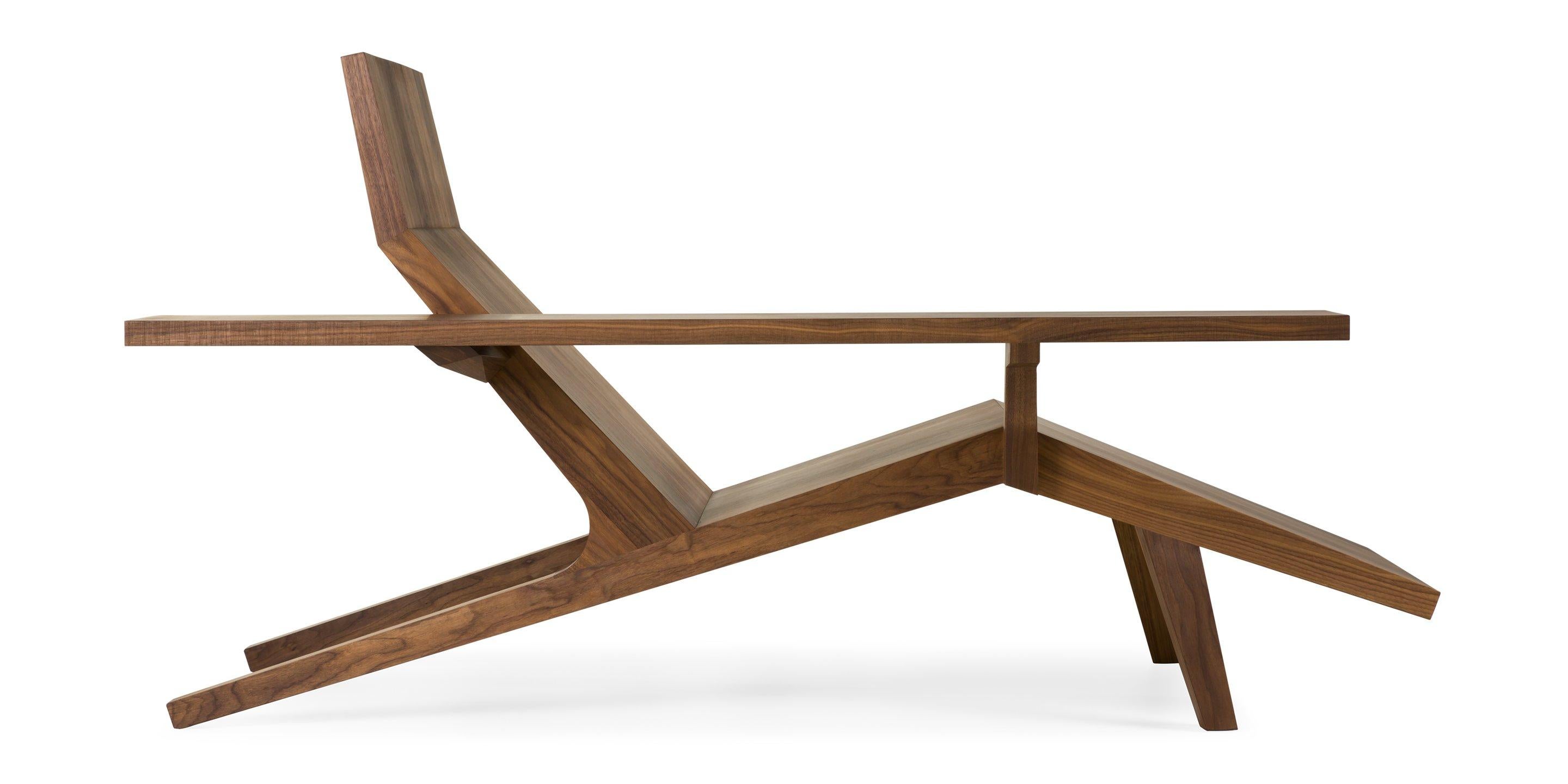 Moooi Liberty Lounger Chair in American Walnut by Atelier Van Lieshout In New Condition For Sale In Brooklyn, NY
