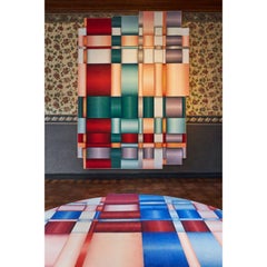 Moooi Lint Red Rectangle Rug in Wool with Blind Hem Finish by Visser & Meijwaard