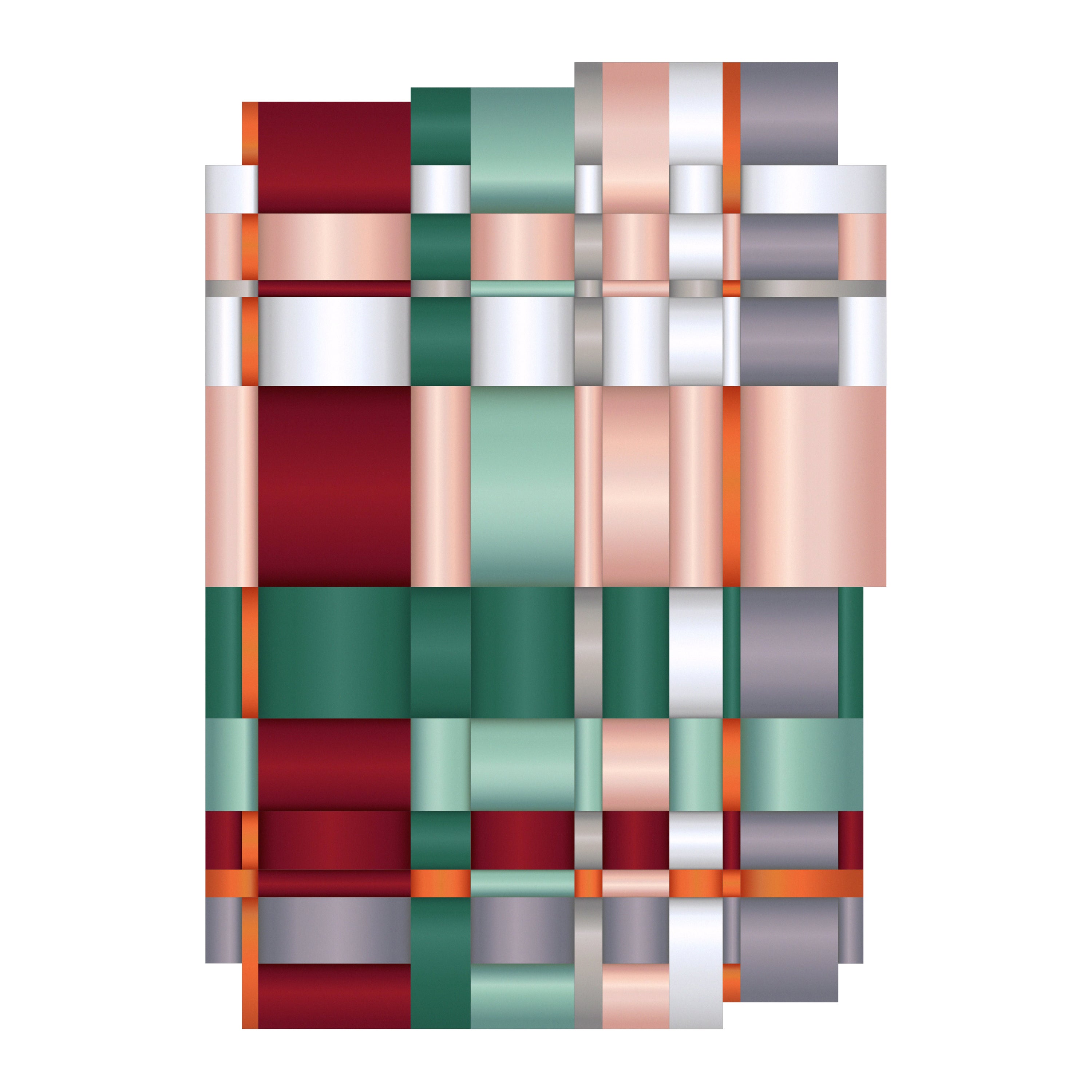 Moooi Lint Red Rectangle Rug in Wool with Blind Hem Finish by Visser & Meijwaard