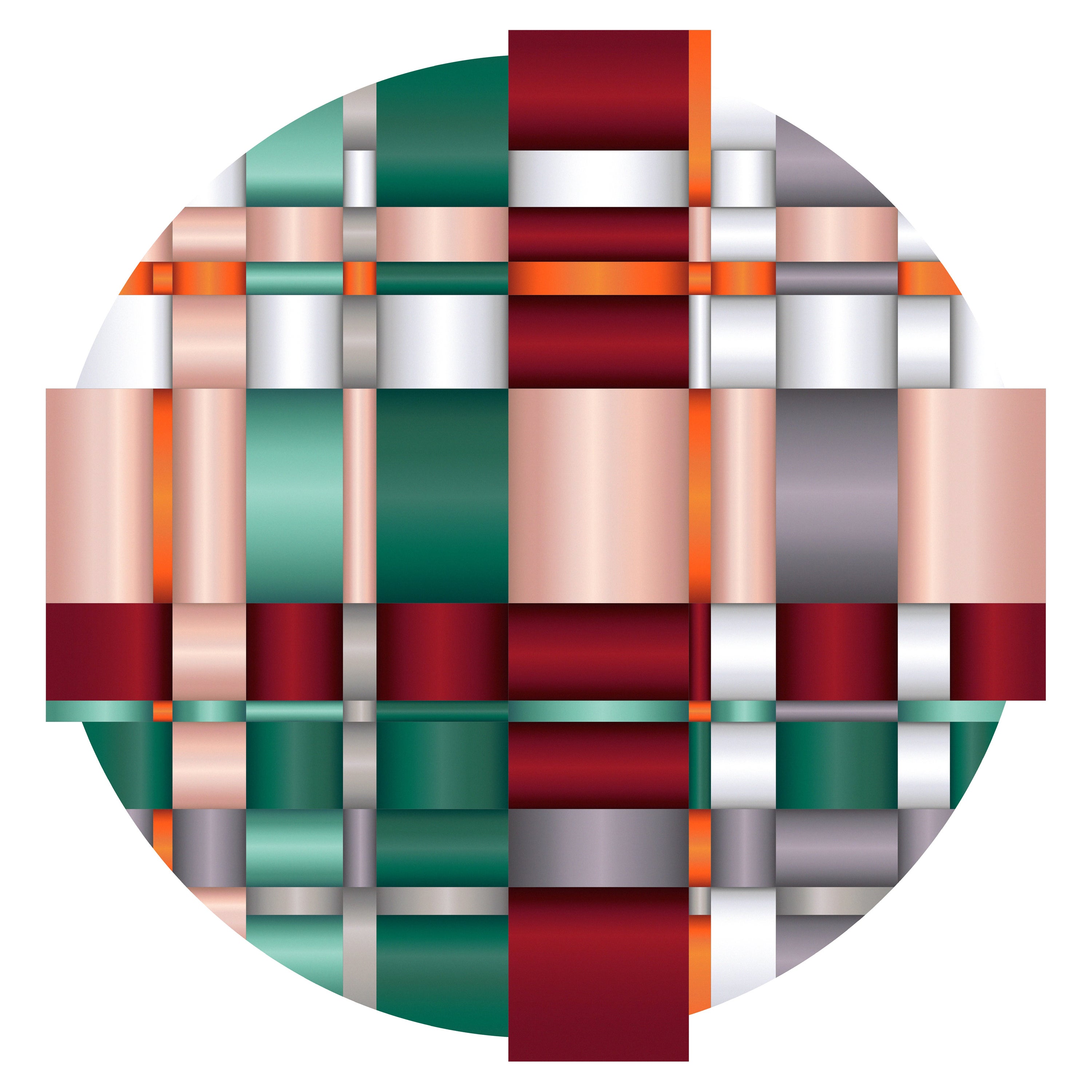 Moooi Lint Red Round Rug in Soft Yarn Polyamide by Visser & Meijwaard