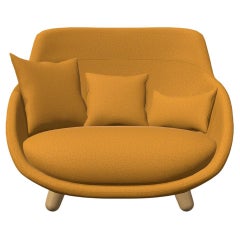 Moooi Love Highback Sofa in Divina Melange 3, 457 Upholstery & White Wash Legs