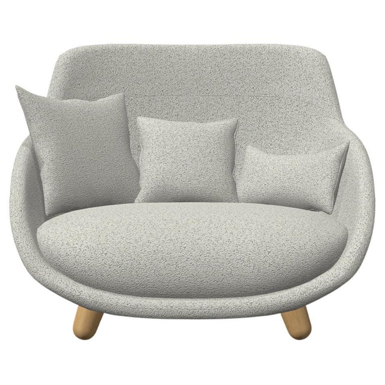 Moooi Love Highback Sofa in Dodo Pavone Jacquard Upholstery and White Wash  Legs For Sale at 1stDibs