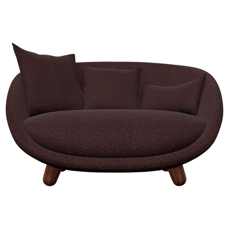Moooi Love Sofa in Calligraphy Bird Jacquard Plum Upholstery and Cinnamon  Legs For Sale at 1stDibs | ufo couch, love bird furniture, lovebird couches