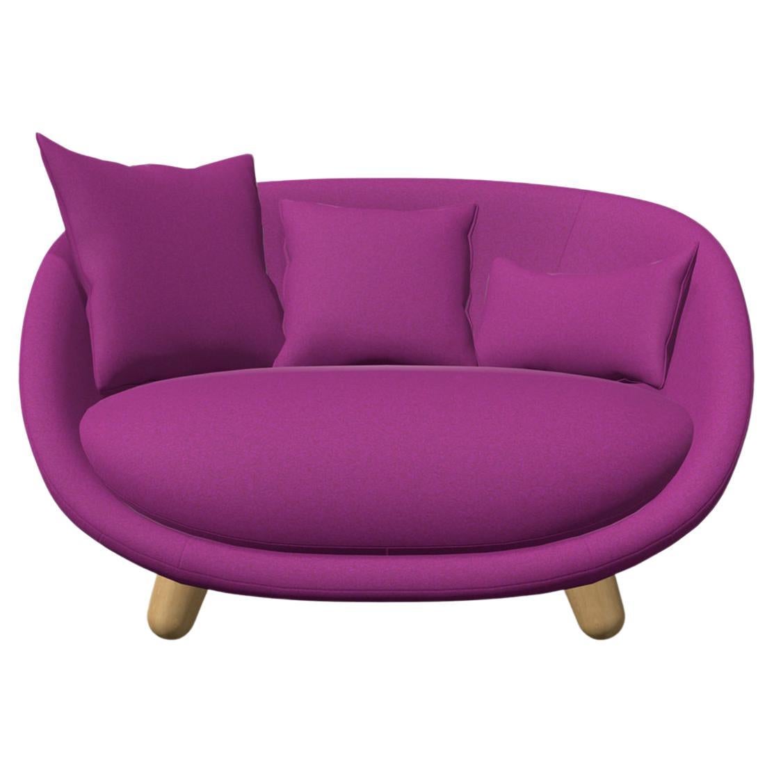 Moooi Love Sofa in Divina 3, 662 Upholstery & White Wash Stained Legs