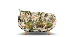 Moooi Love Sofa in The Menagerie of Extinct Animals Upholstery & White Wash Legs