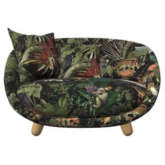 Moooi Love Sofa in The Menagerie of Extinct Animals Upholstery & White Wash Legs