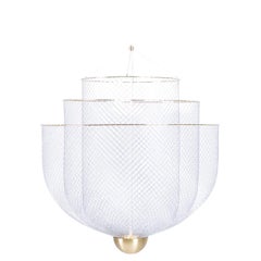 Moooi Meshmatics Small Chandelier in Galvanised Steel & Brass