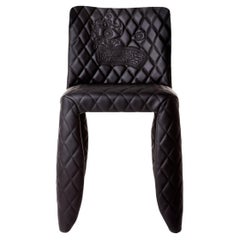Moooi Monster Diamond Chair in Black with Embroidery Upholstery