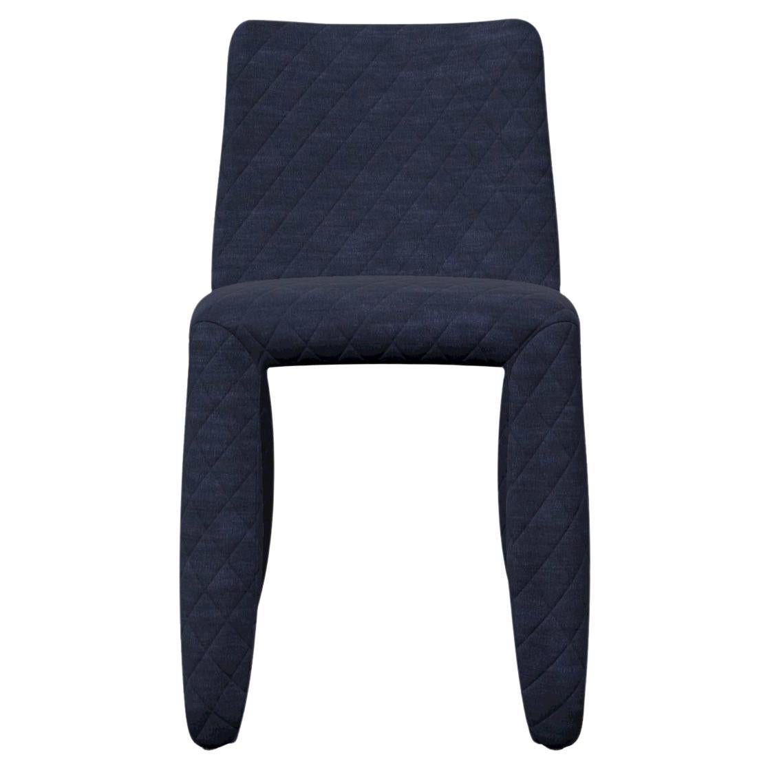 Chaise Moooi Monster Diamond tapissée de jean indigo