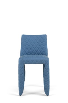 Moooi Monster Diamond Chair in Denim Light Wash Blue Upholstery