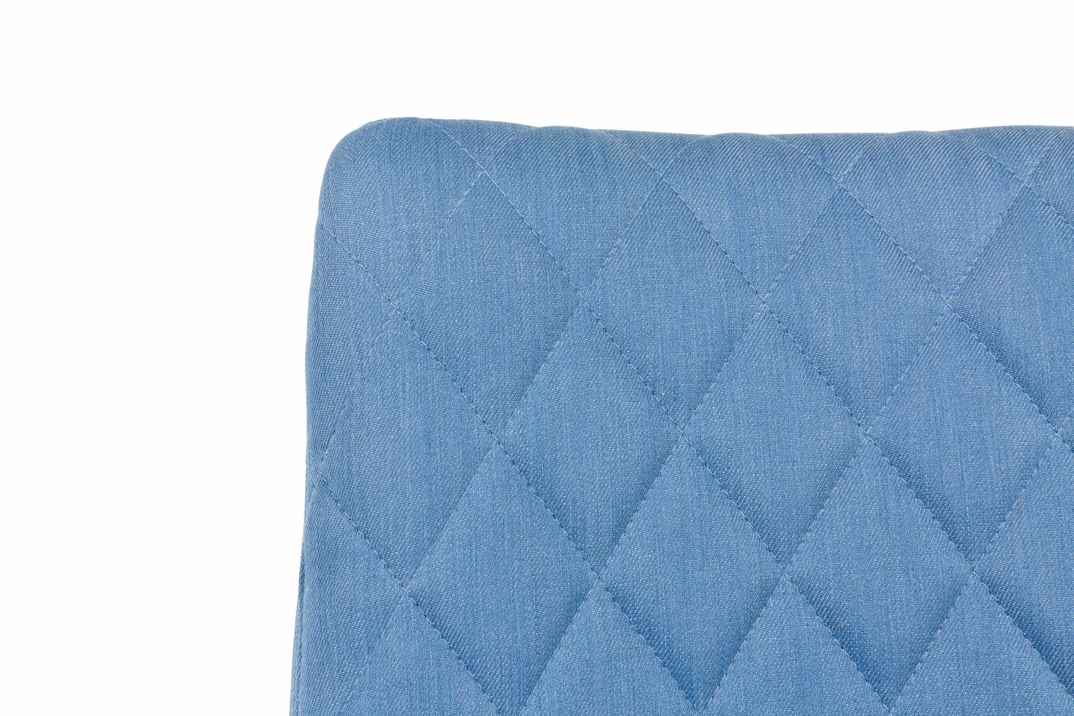 Modern Moooi Monster Diamond Chair in Denim Light Wash Blue Upholstery For Sale