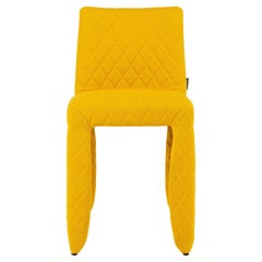 Moooi Monster Diamond Chair in Stahlschliff Trio 3, 446 gelbe Polsterung