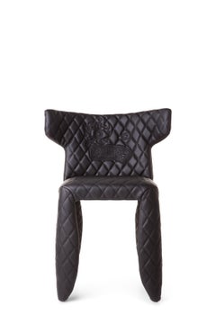 Sedia Moooi Monster Diamond con braccioli in nero con rivestimento a ricamo
